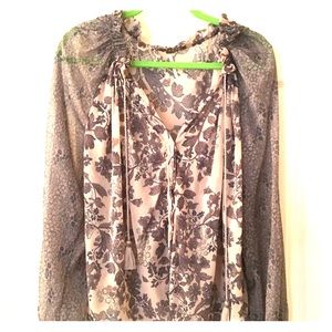 Free People Semi Sheer Blouse